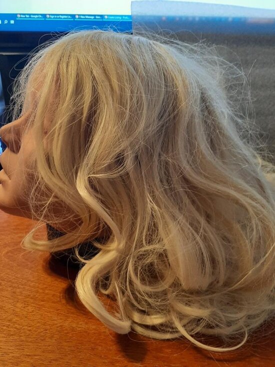 NEW ! Women 24 Inch Long Hair Curly Wig Light Blonde main image 6
